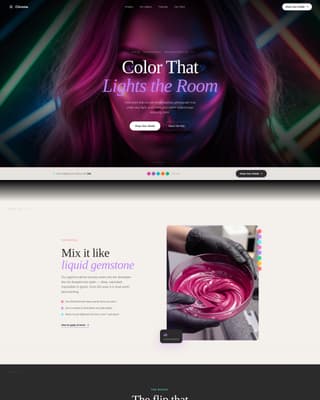 Hair Care Brand & Product Specialist Professional Website Template
