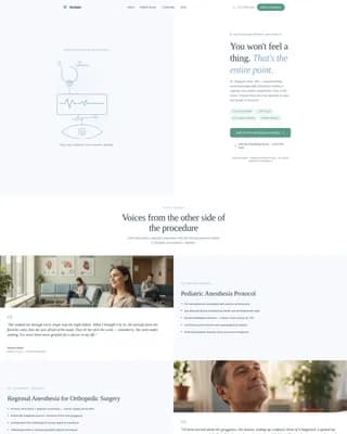 Anesthesiologist Appointment Booking Website Template