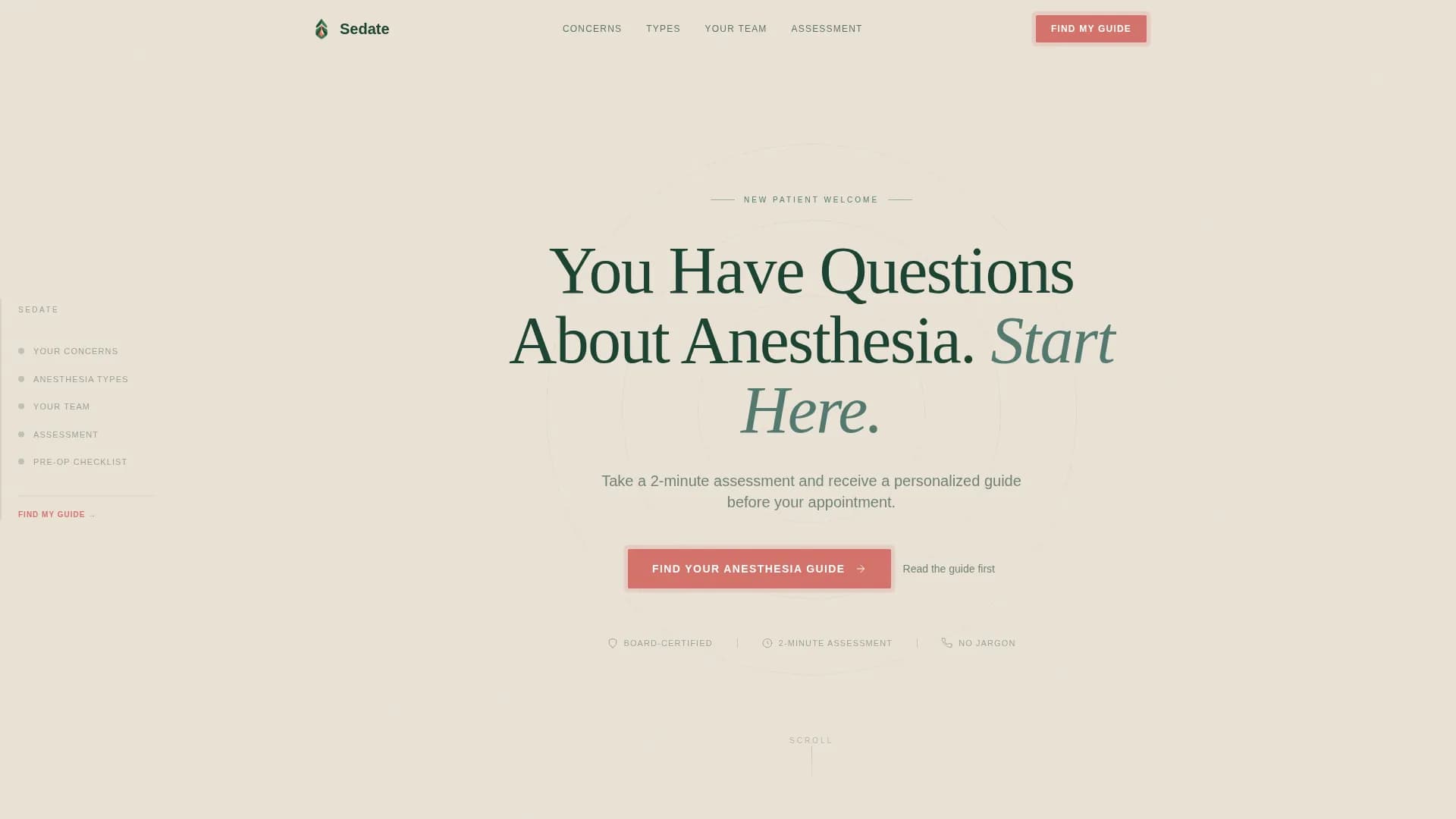 Specialist Anesthesiologist Appointment Booking Website Template
