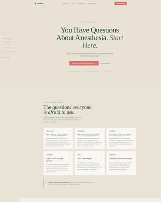Specialist Anesthesiologist Appointment Booking Website Template