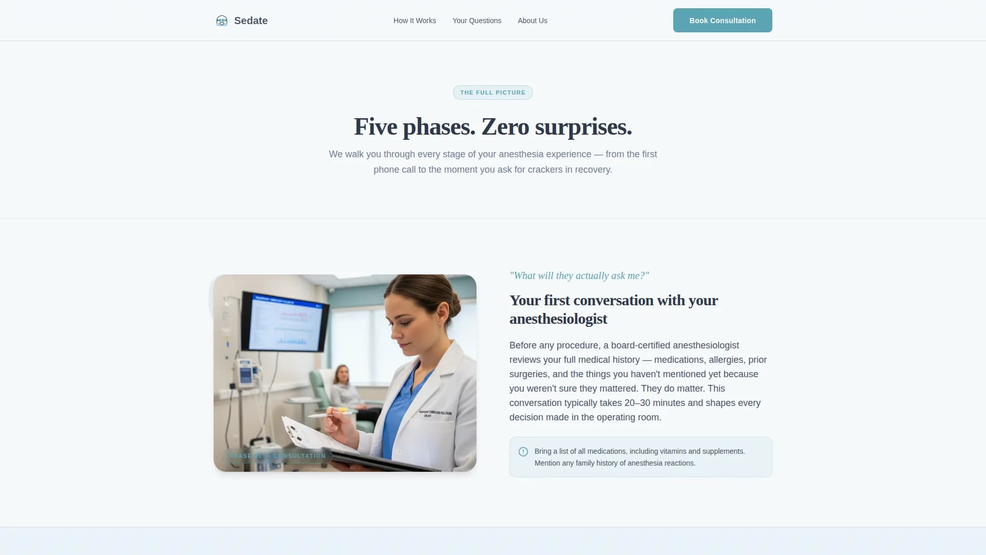 Advanced Anesthesiologist Appointment Booking Website Template
