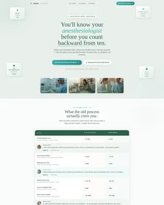 Specialist Anesthesiologist Reviews & Social Proof Website Template