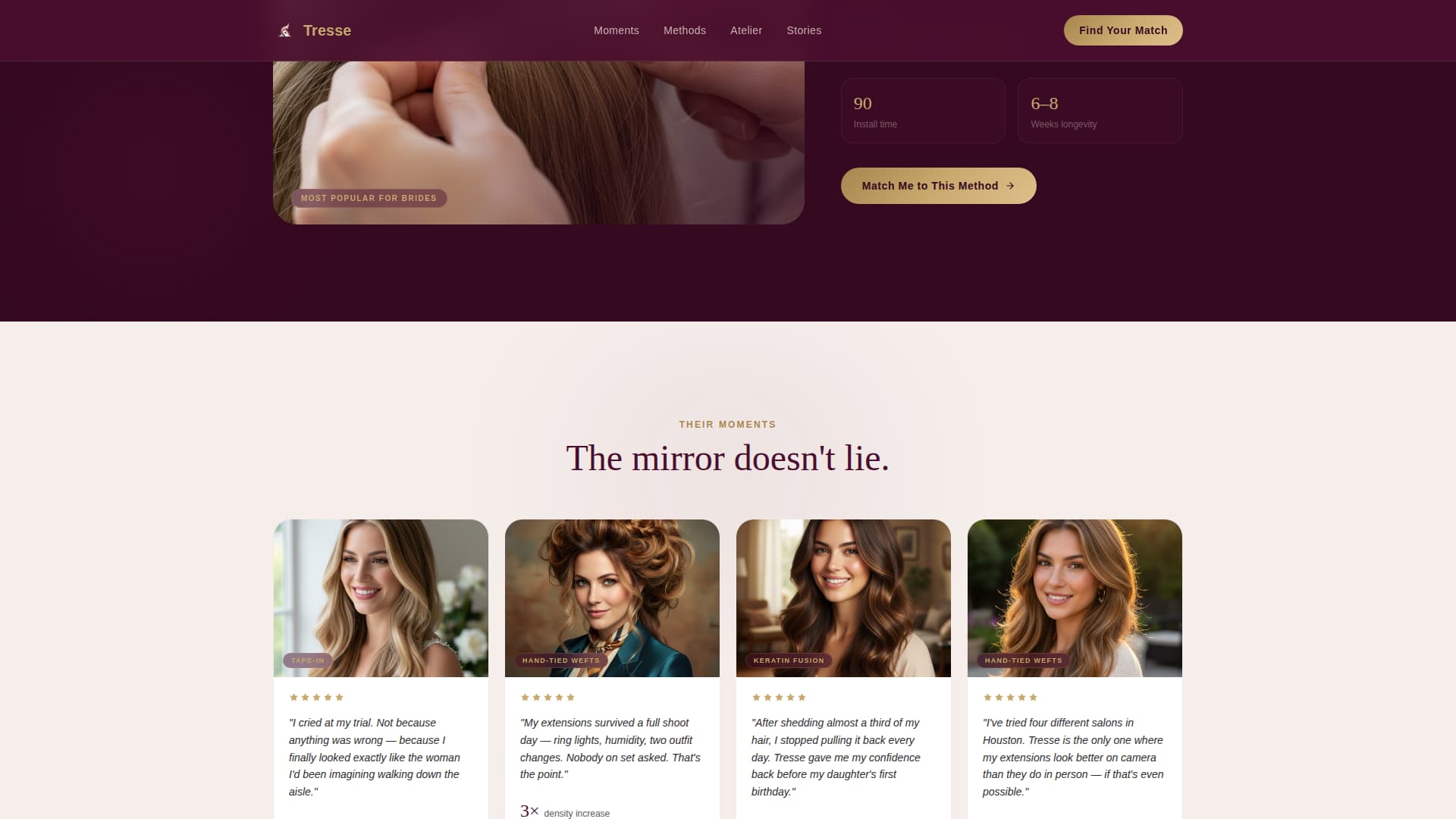 Salon & Hair Studio Advanced Booking Website Template