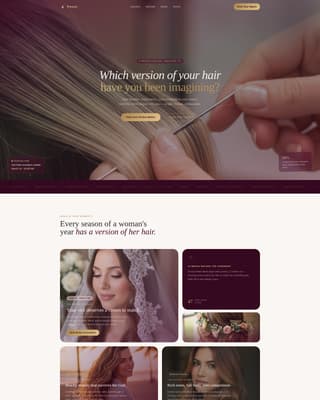 Salon & Hair Studio Advanced Booking Website Template