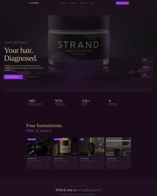 Hair Care Brand & Product Complete Professional Website Template