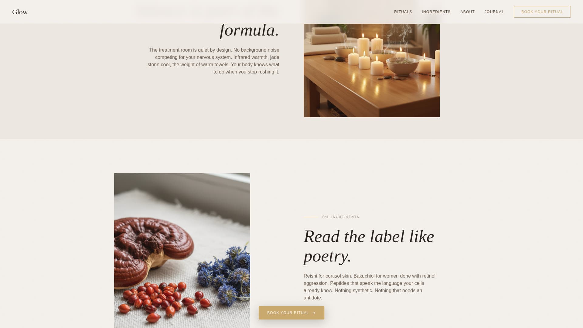 Wellness & Holistic Beauty Specialist Booking Website Template