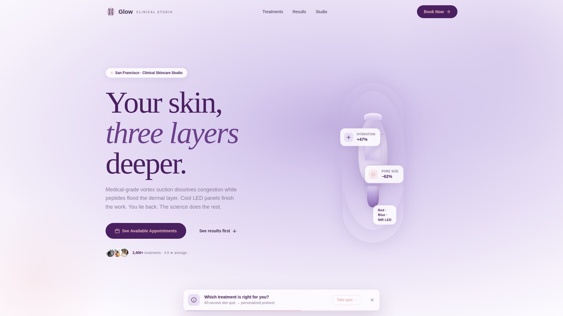 Glow — Luxury Anti-Aging Landing Page Template