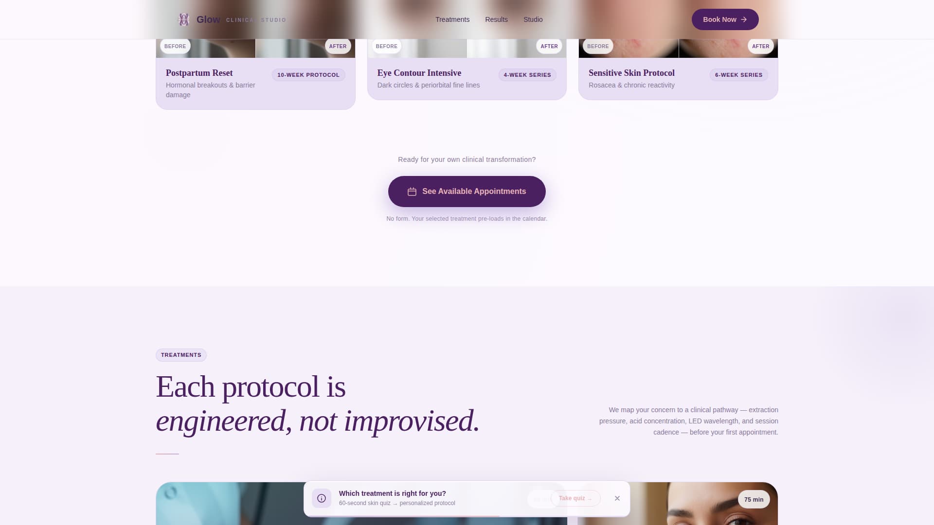 Glow — Luxury Anti-Aging Landing Page Template