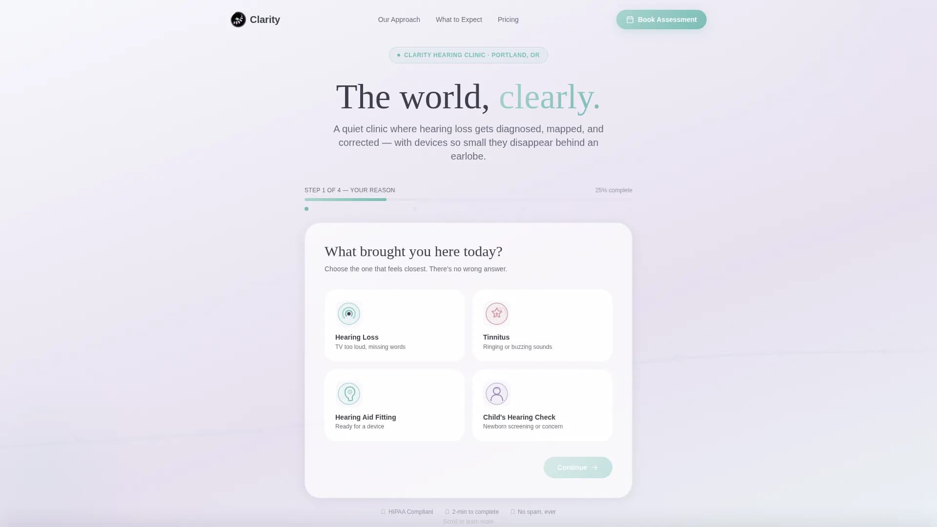 Clarity - Audiology Clinic Landing page Template