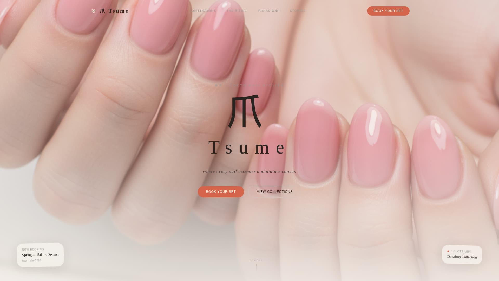 Nail & Lash Studio Booking Website Template