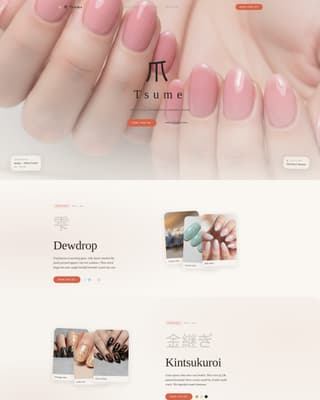 Nail & Lash Studio Booking Website Template