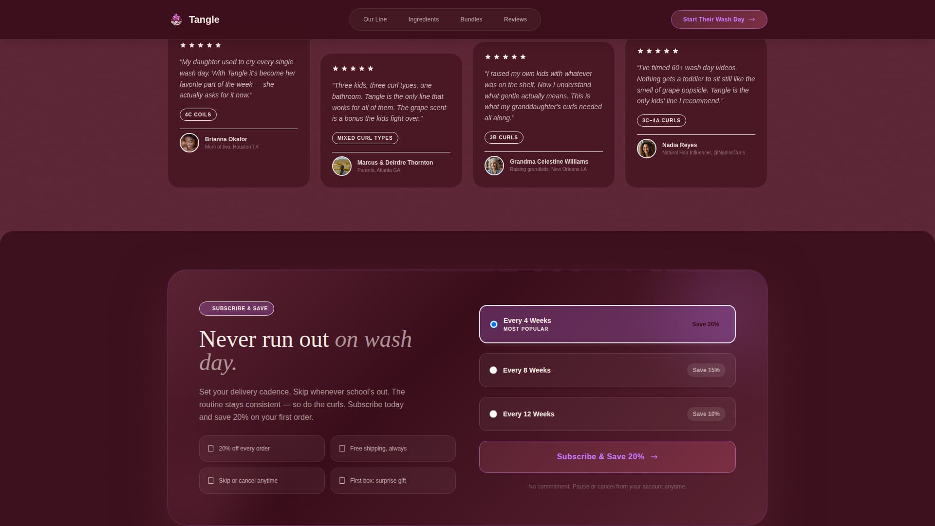 Hair Care Brand & Product Certified Professional Website Template
