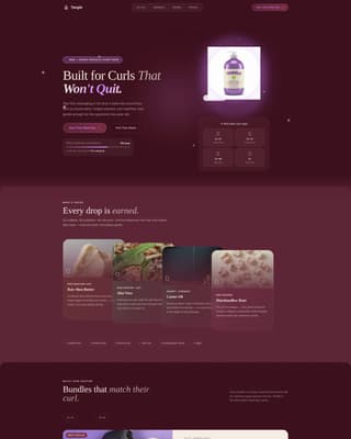 Hair Care Brand & Product Certified Professional Website Template