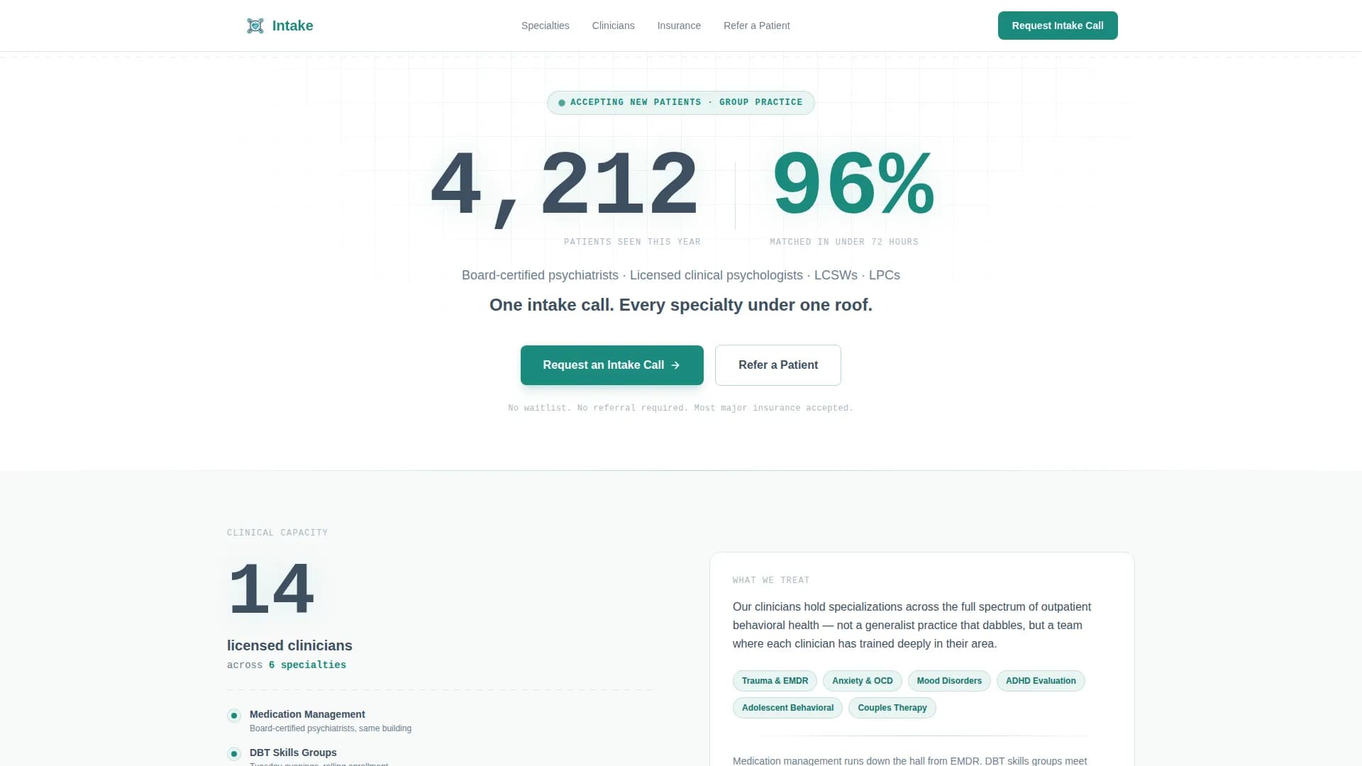 Mental Health & Psychiatry Professional Website Template