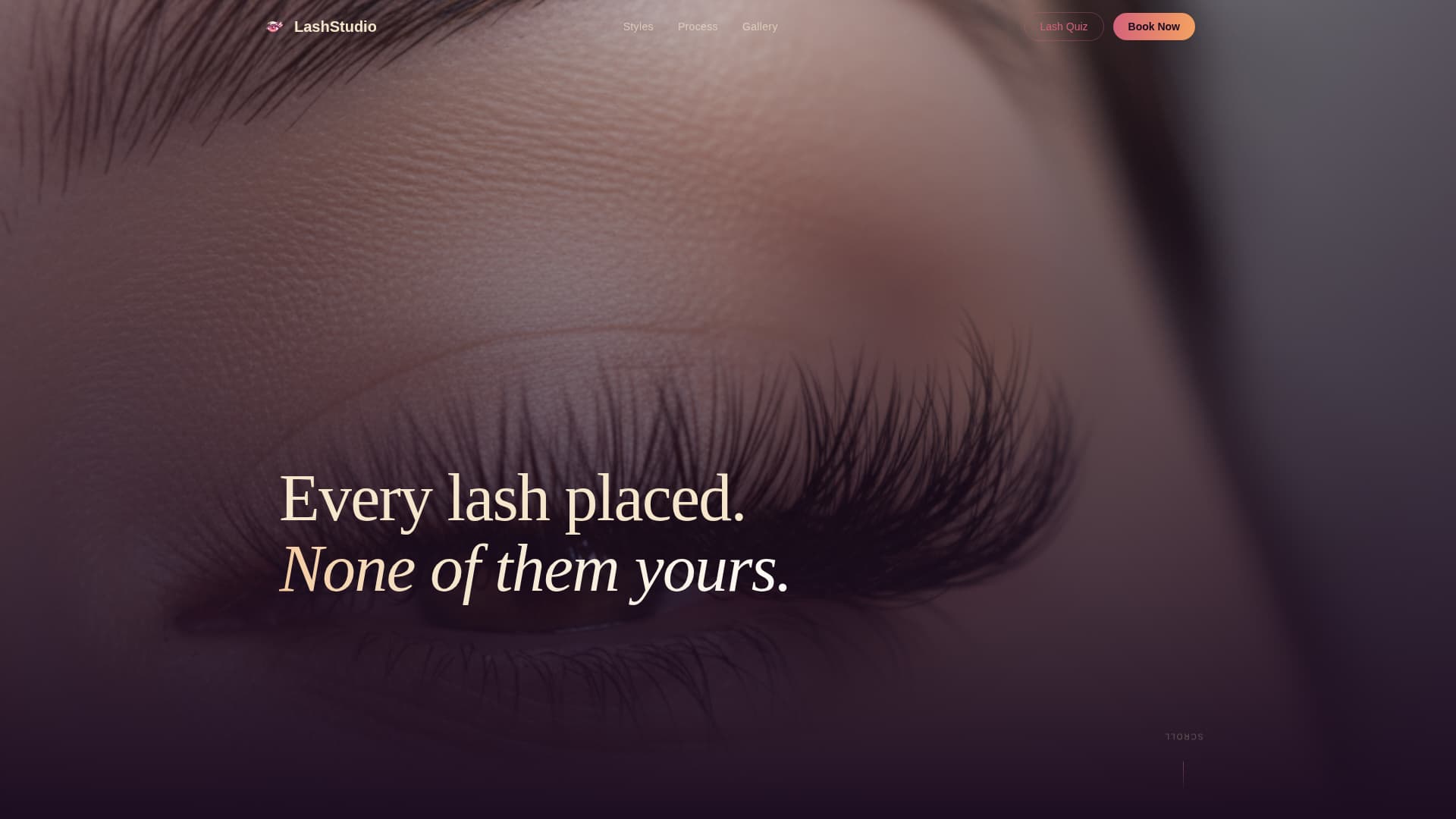 Nail & Lash Studio Specialist Booking Website Template