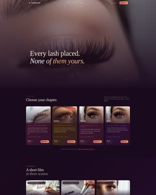 Nail & Lash Studio Specialist Booking Website Template