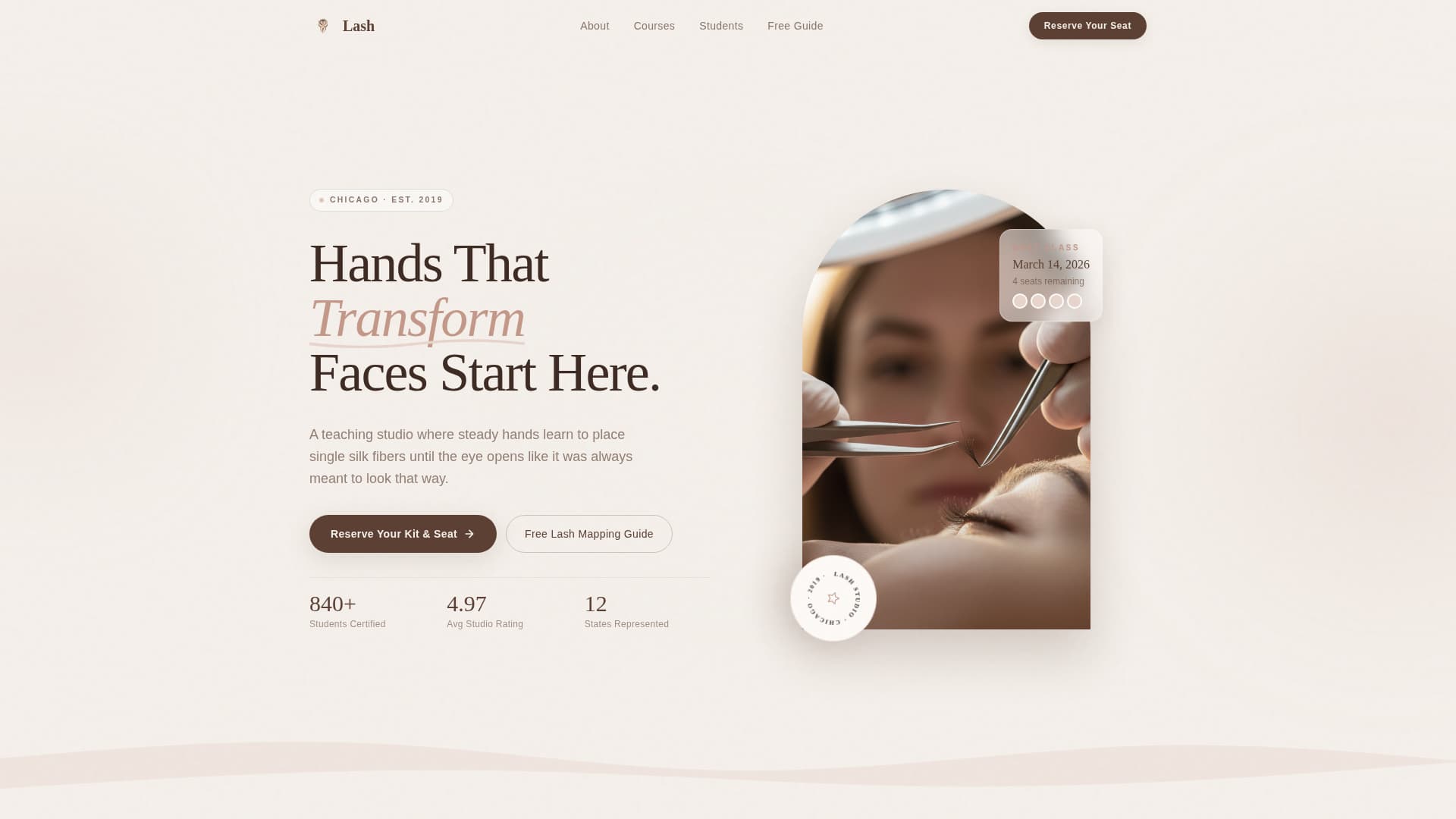 Specialty Beauty Treatments Specialist Careers Website Template