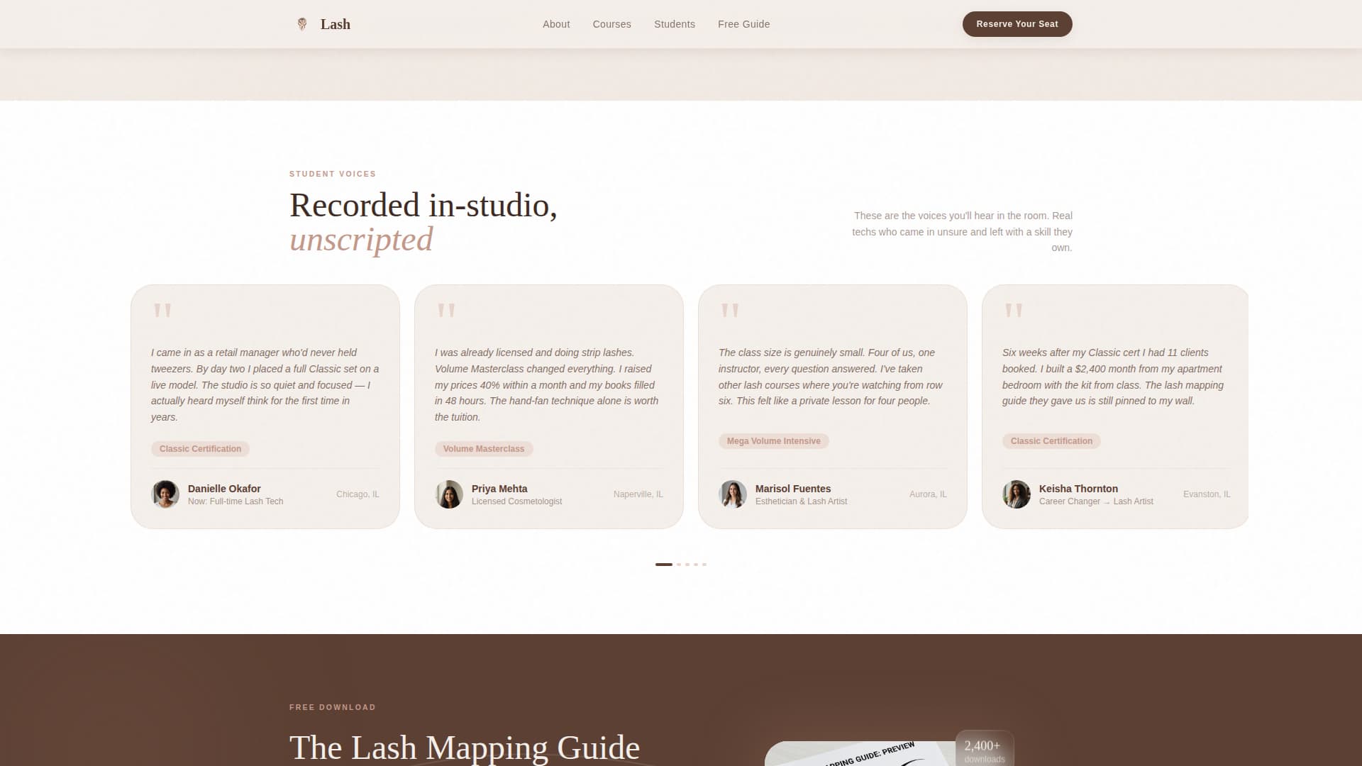 Specialty Beauty Treatments Specialist Careers Website Template