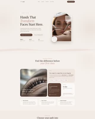 Specialty Beauty Treatments Specialist Careers Website Template