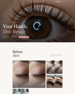 Specialty Beauty Treatments Expert Booking Website Template