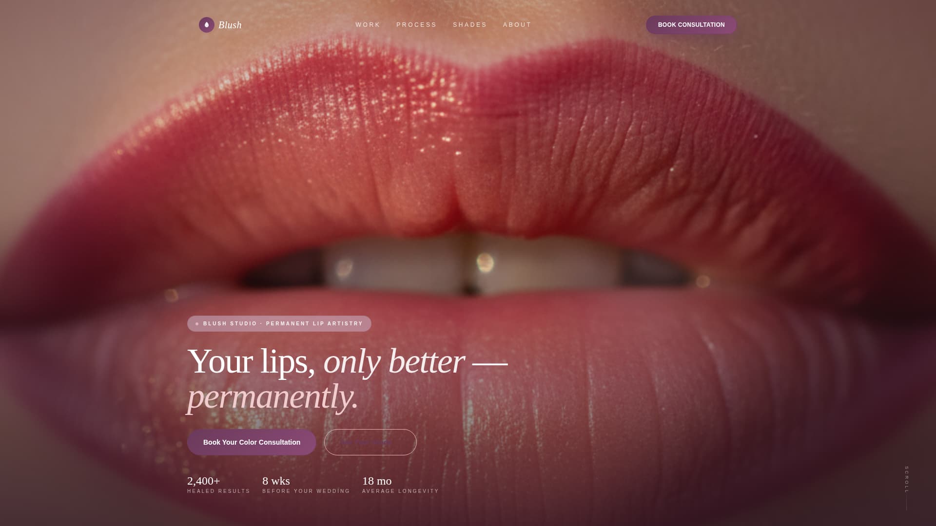 Specialty Beauty Treatments Premium Booking Website Template