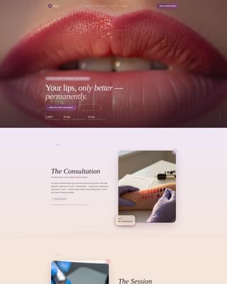 Specialty Beauty Treatments Premium Booking Website Template