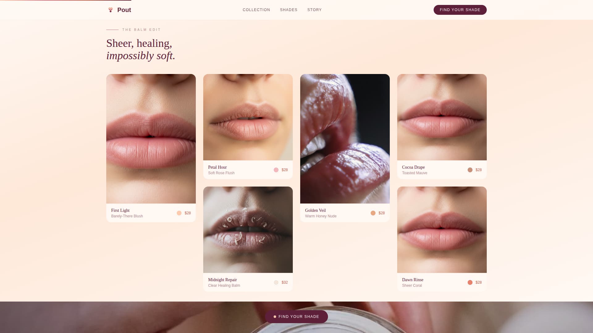 Beauty & Cosmetics Brand Professional Website Template