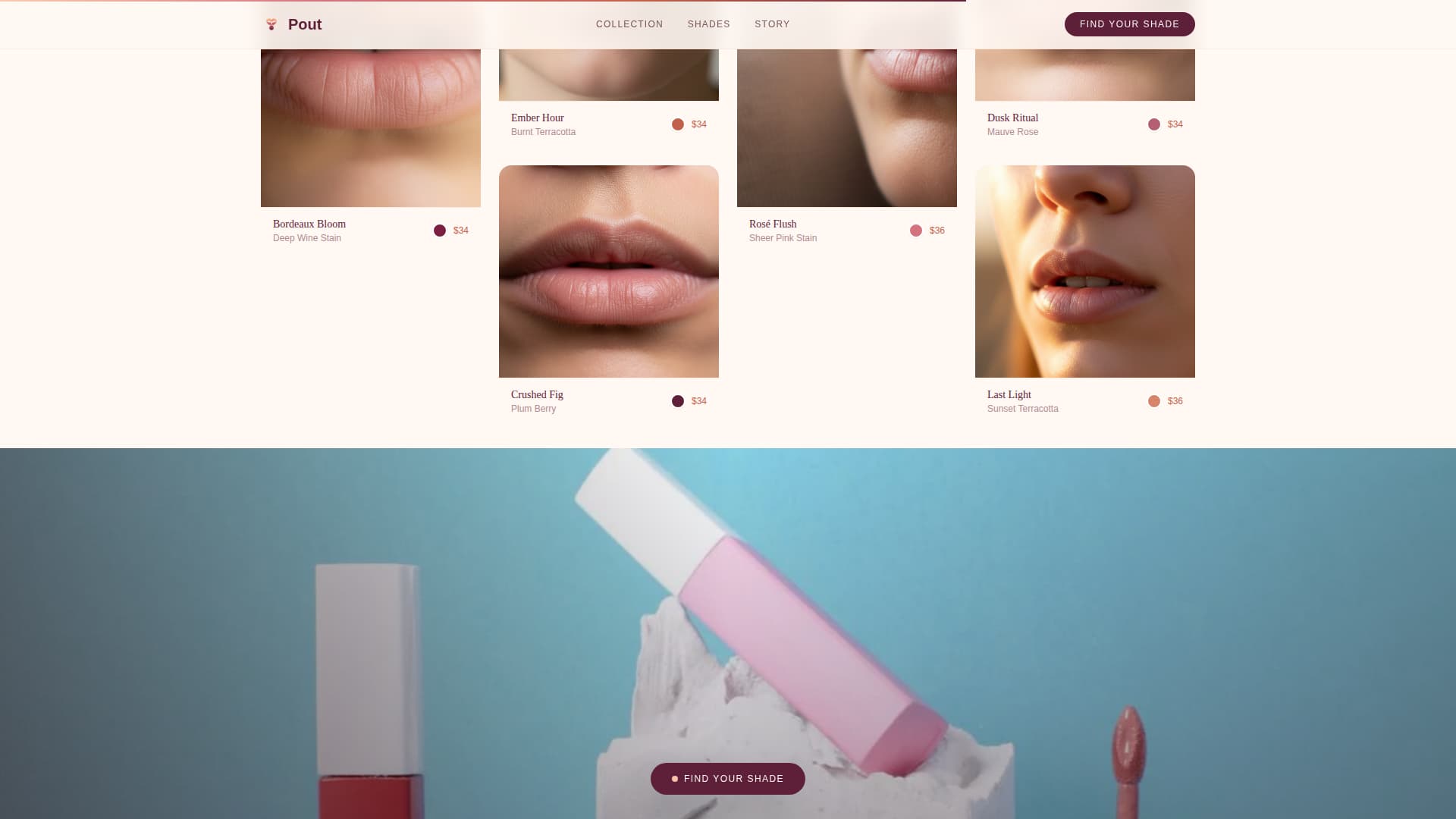 Beauty & Cosmetics Brand Professional Website Template