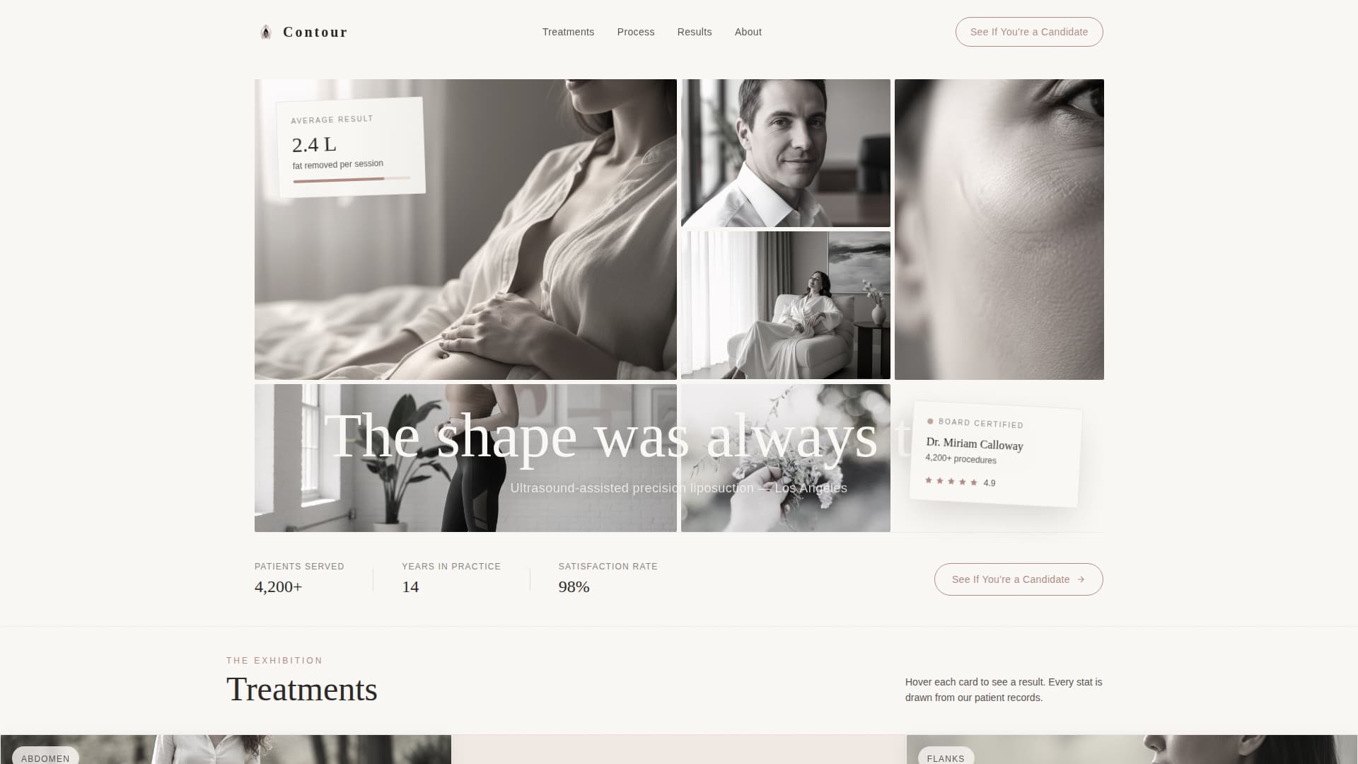 Cosmetic Surgery & Aesthetic Clinic Reviews Website Template