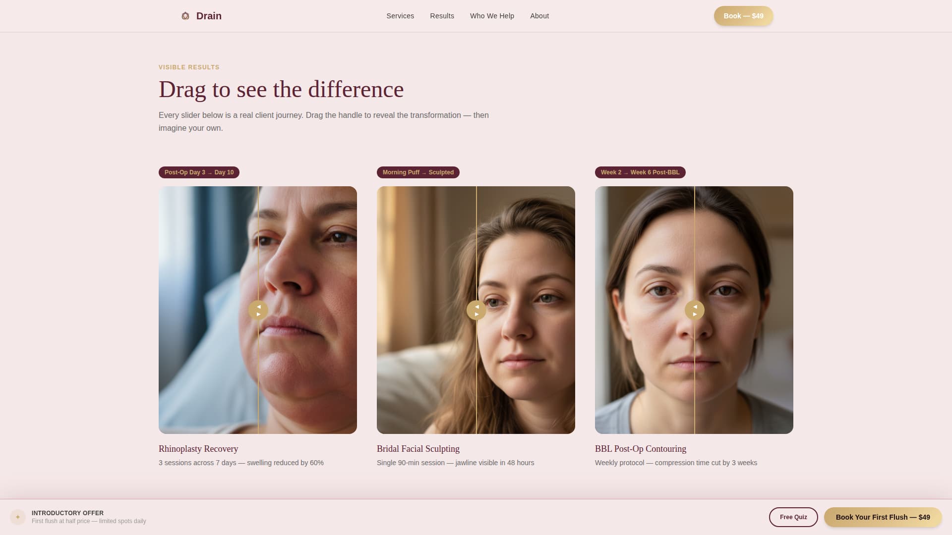 Specialty Beauty Treatments Certified Booking Website Template