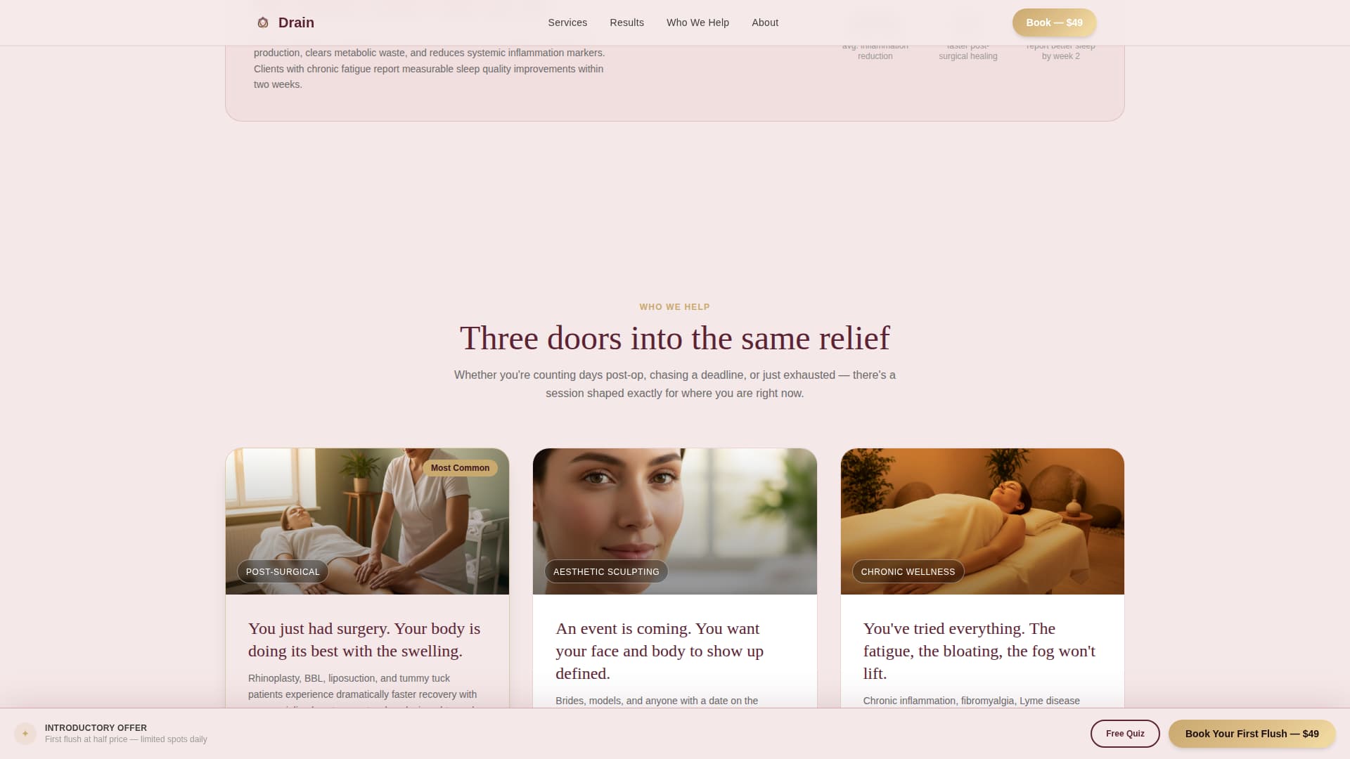 Specialty Beauty Treatments Certified Booking Website Template