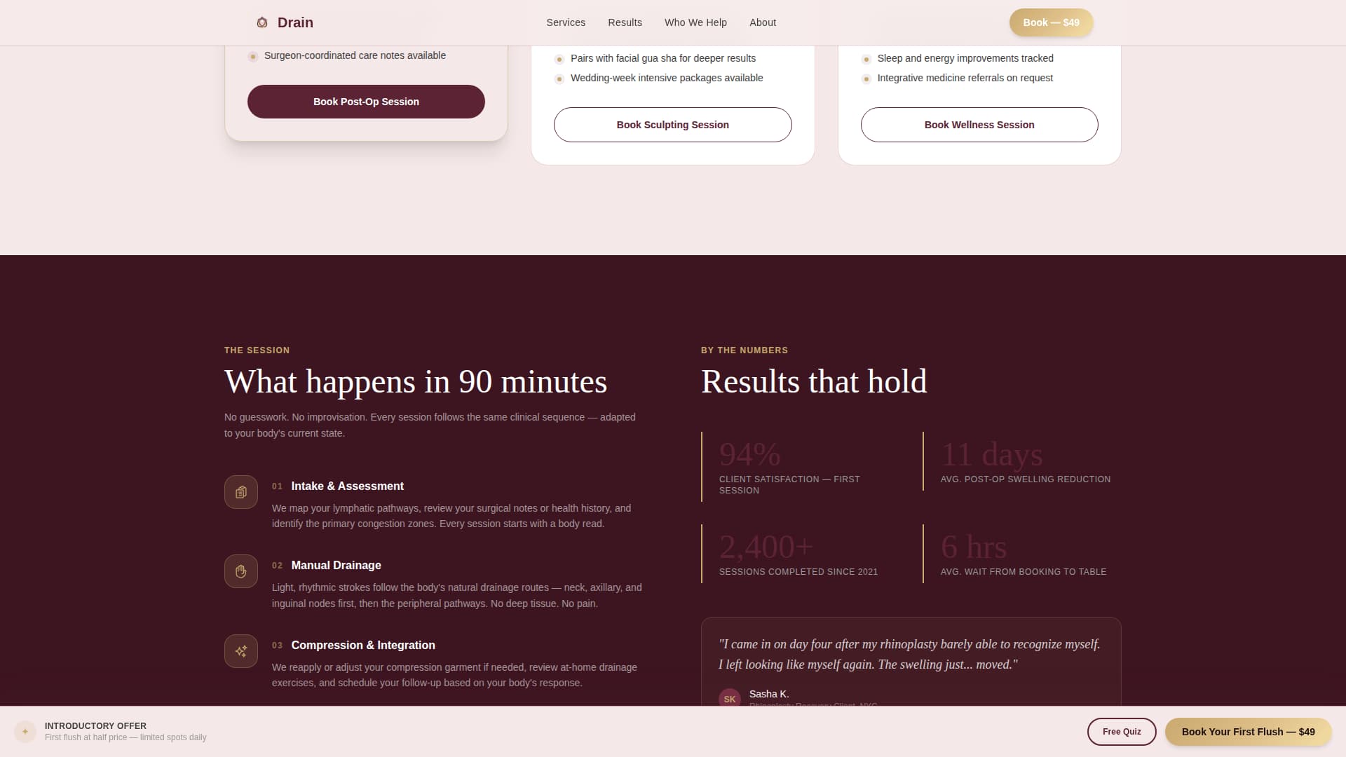 Specialty Beauty Treatments Certified Booking Website Template