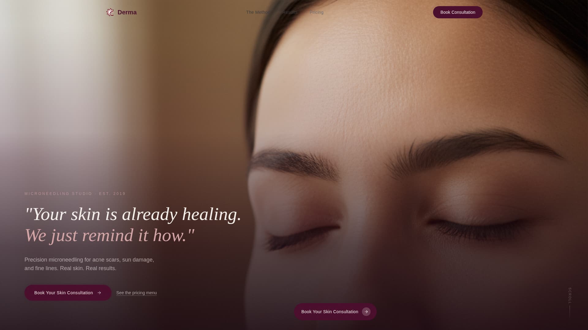 Skincare & Derma Clinic Complete Booking Website Template