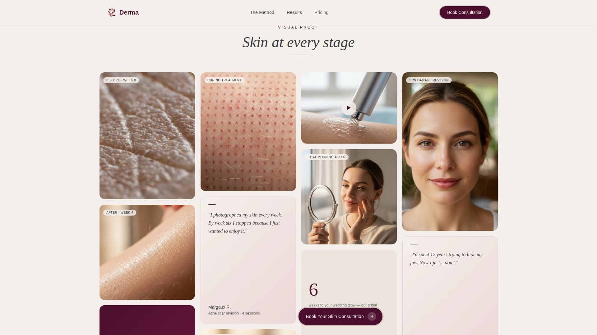 Skincare & Derma Clinic Complete Booking Website Template