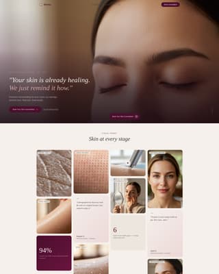 Skincare & Derma Clinic Complete Booking Website Template