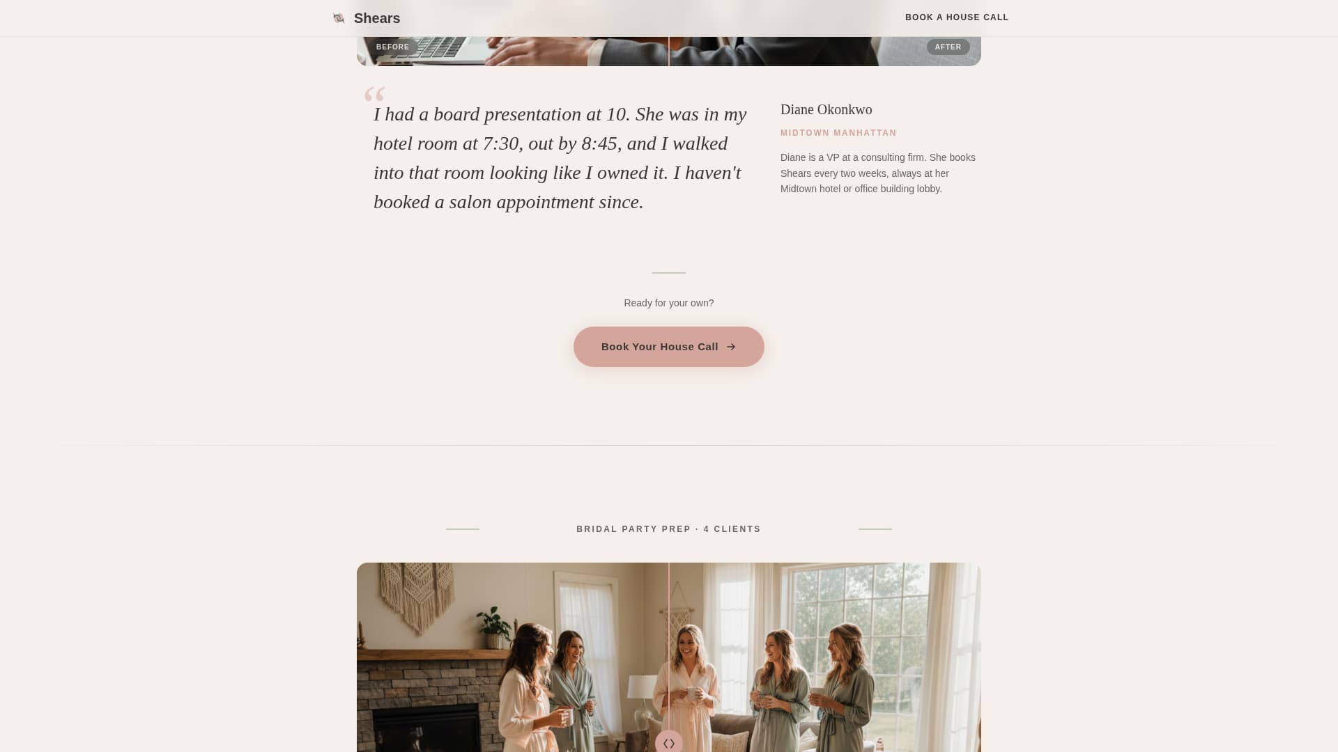 Salon & Hair Studio Complete Booking Website Template
