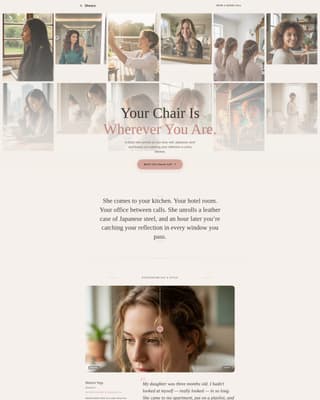 Salon & Hair Studio Complete Booking Website Template