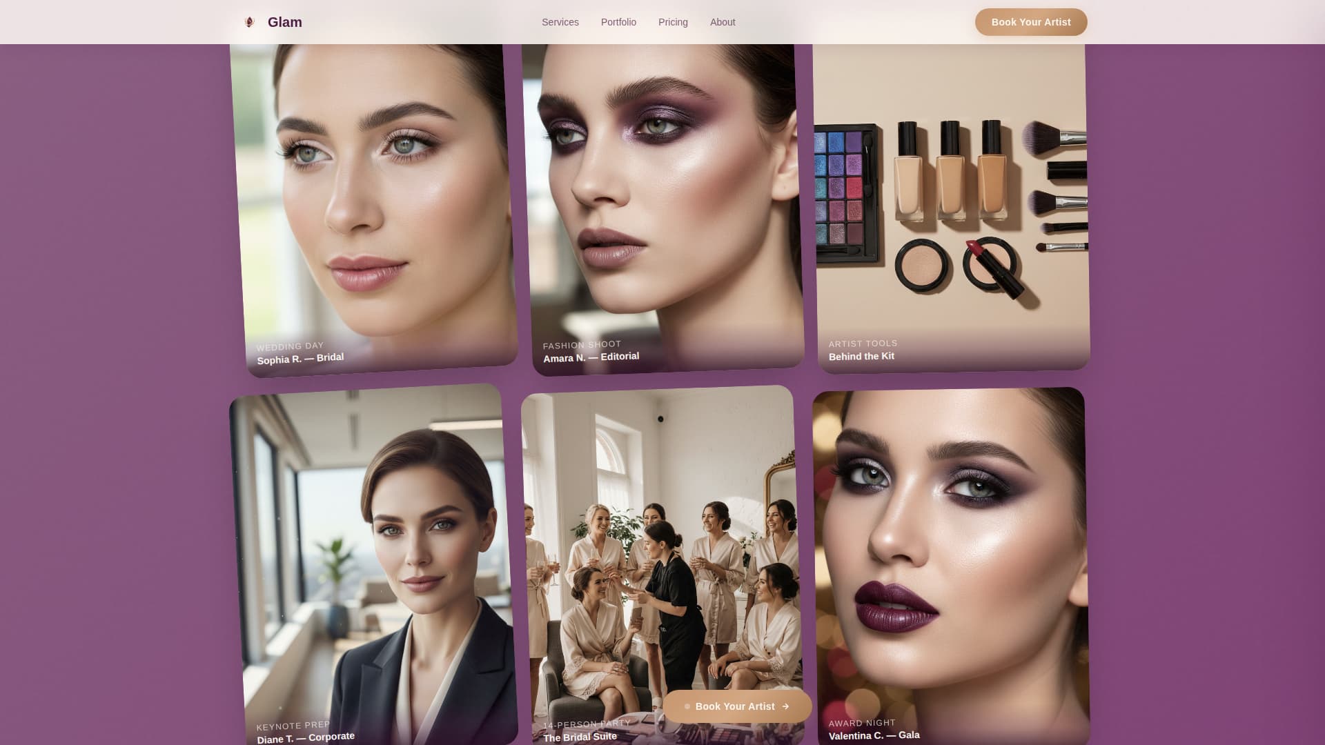 Makeup Artist & MUA Booking Website Template