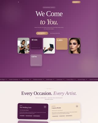 Makeup Artist & MUA Booking Website Template
