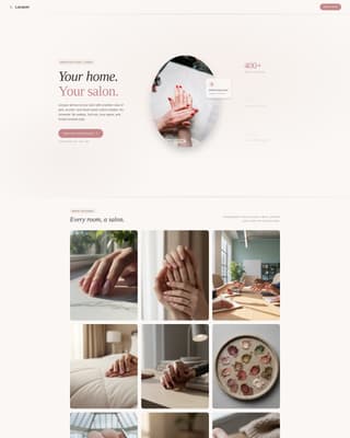 Nail & Lash Studio Booking Website Template