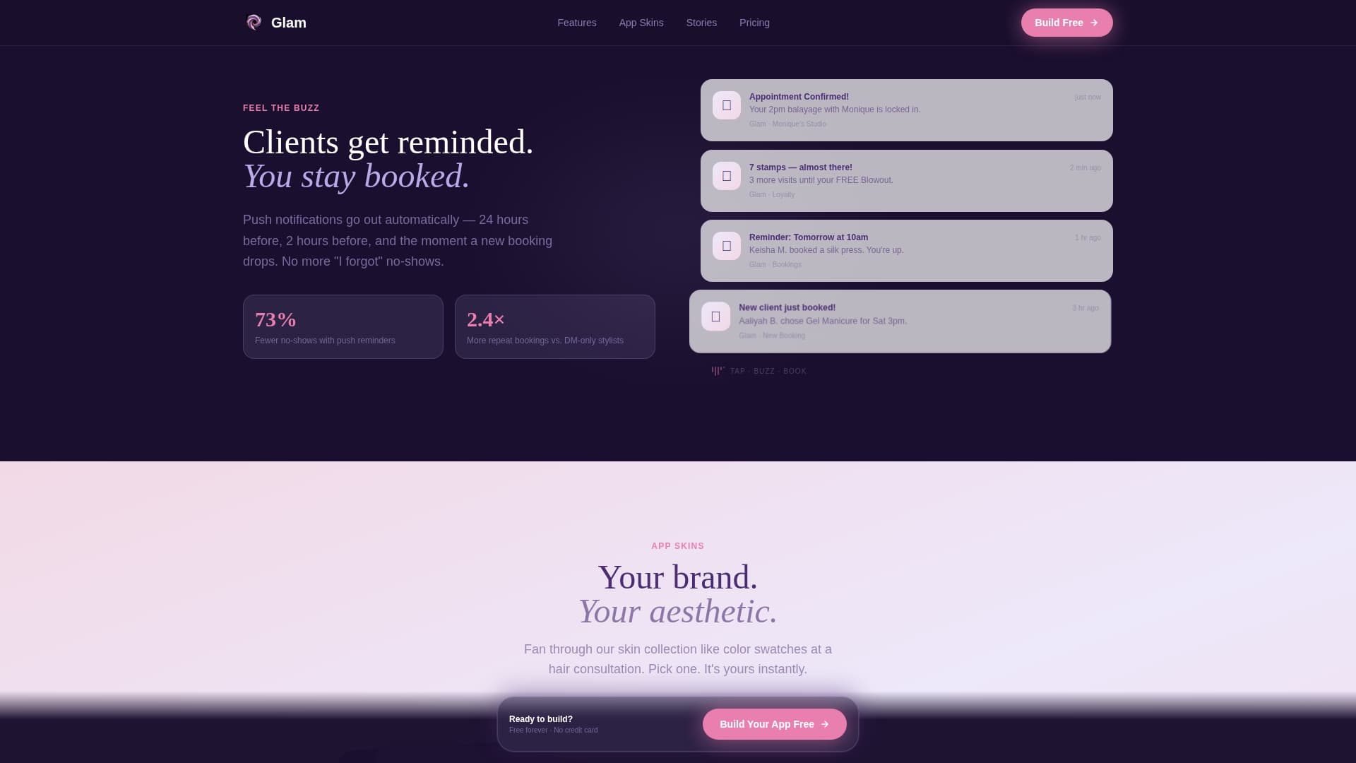 Salon & Spa Software Advanced Booking Website Template