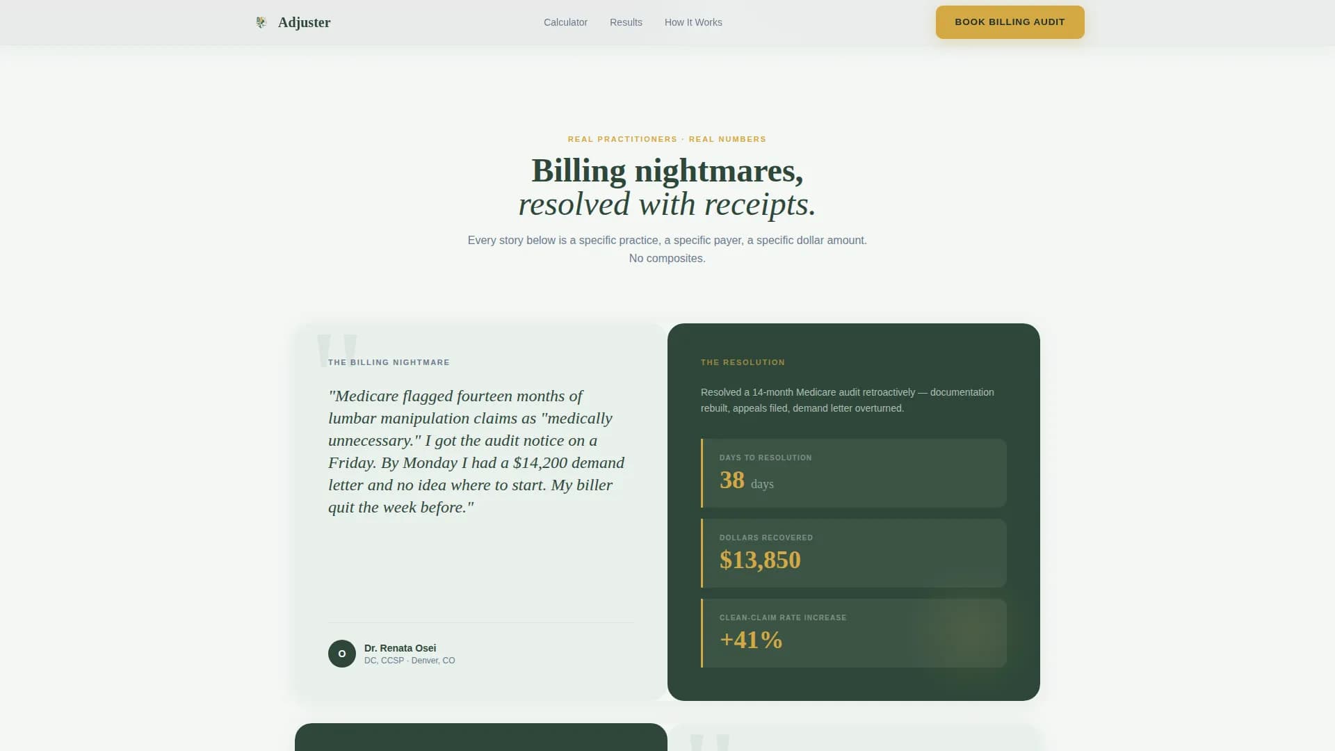 Chiropractic Insurance Billing & Revenue Recovery Website Template