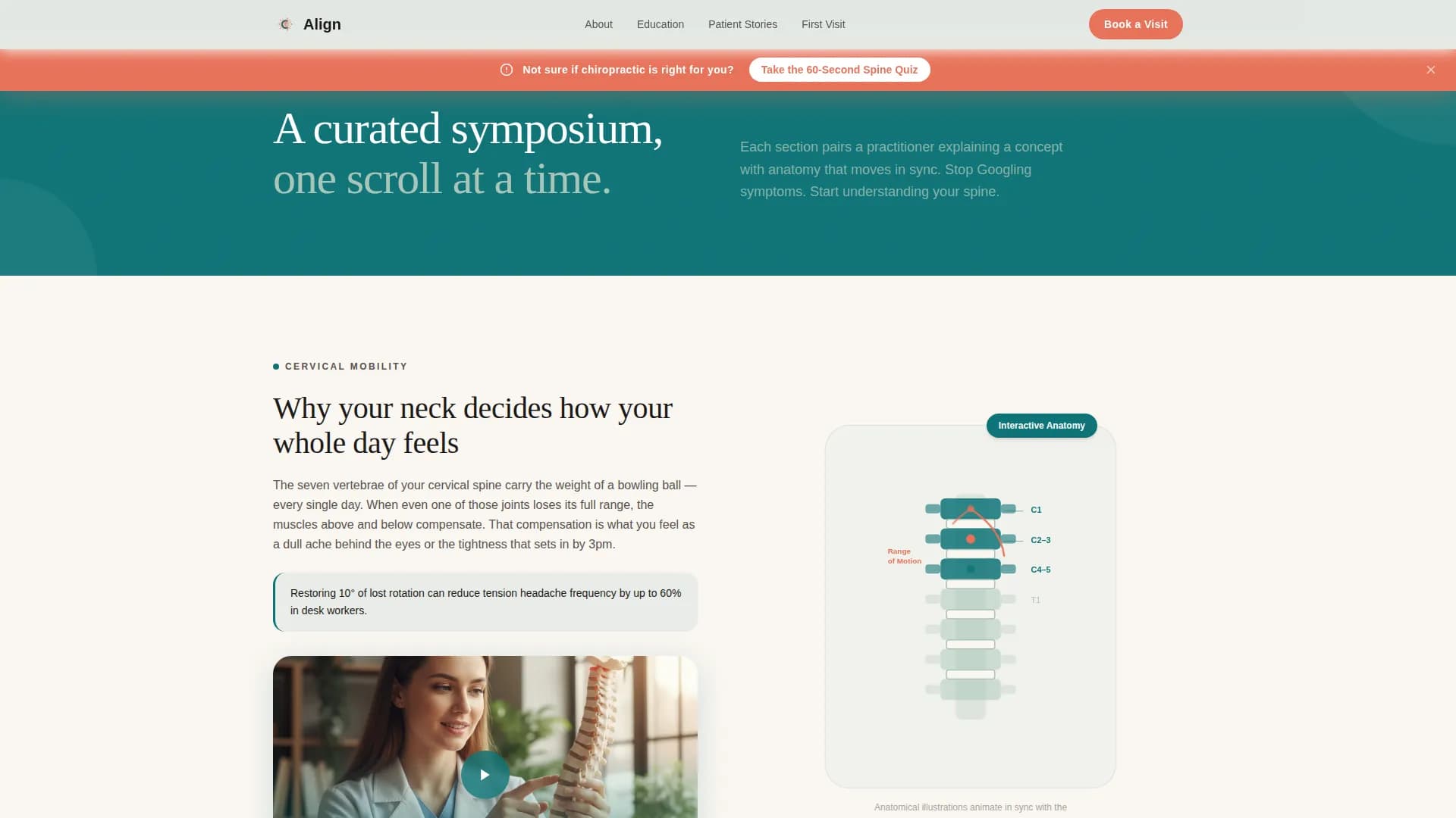 Chiropractic Patient Education Website for New Patients