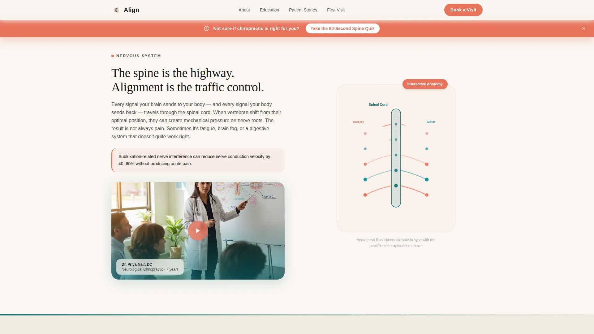 Chiropractic Patient Education Website for New Patients