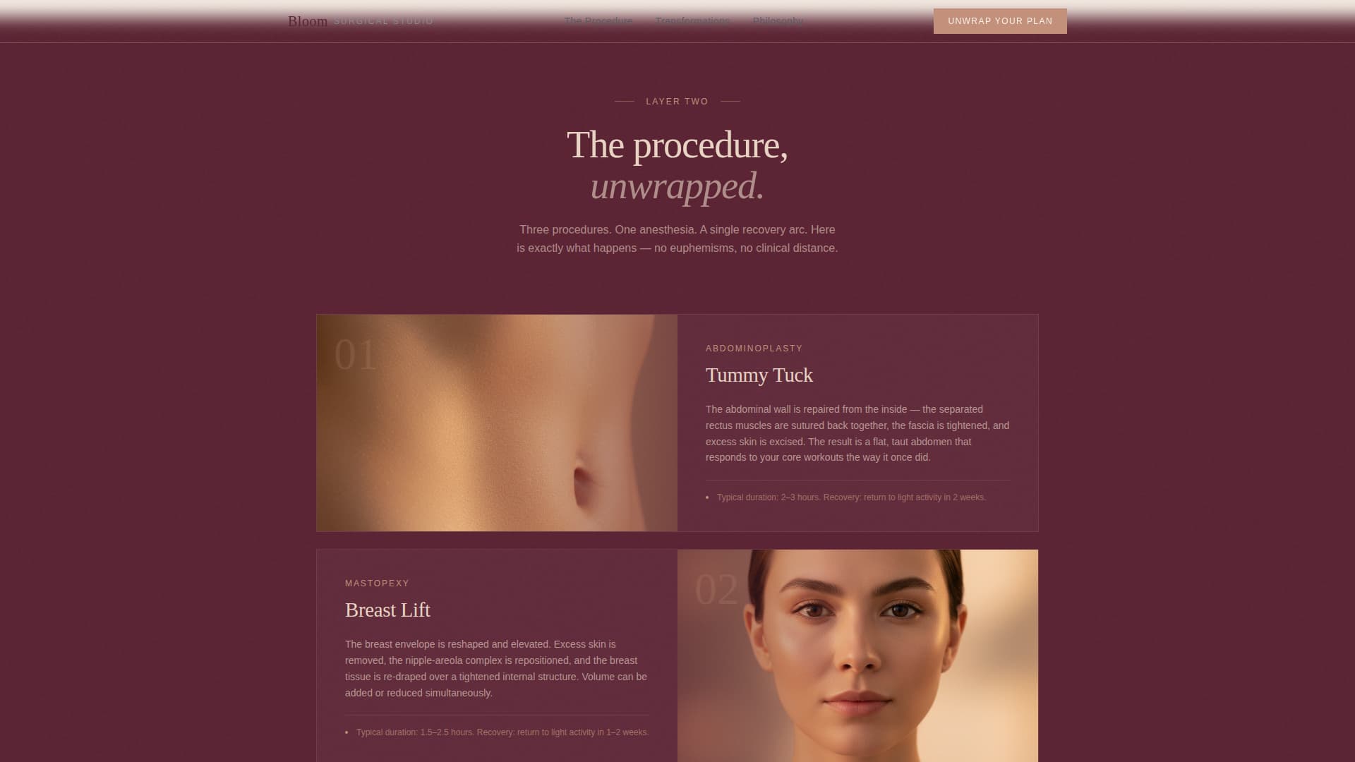 Cosmetic Surgery & Aesthetic Clinic Complete Booking Website Template