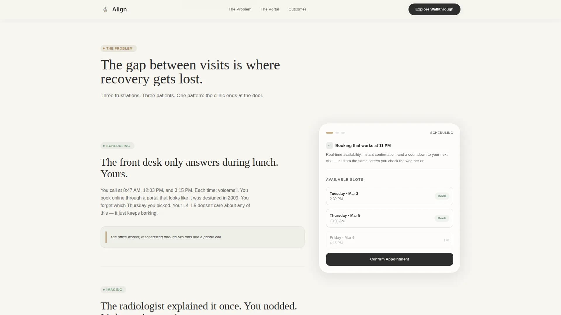 Chiropractic Patient Portal Landing Page Template