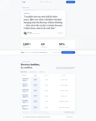 Chiropractic Patient Reviews & Testimonials Website Template