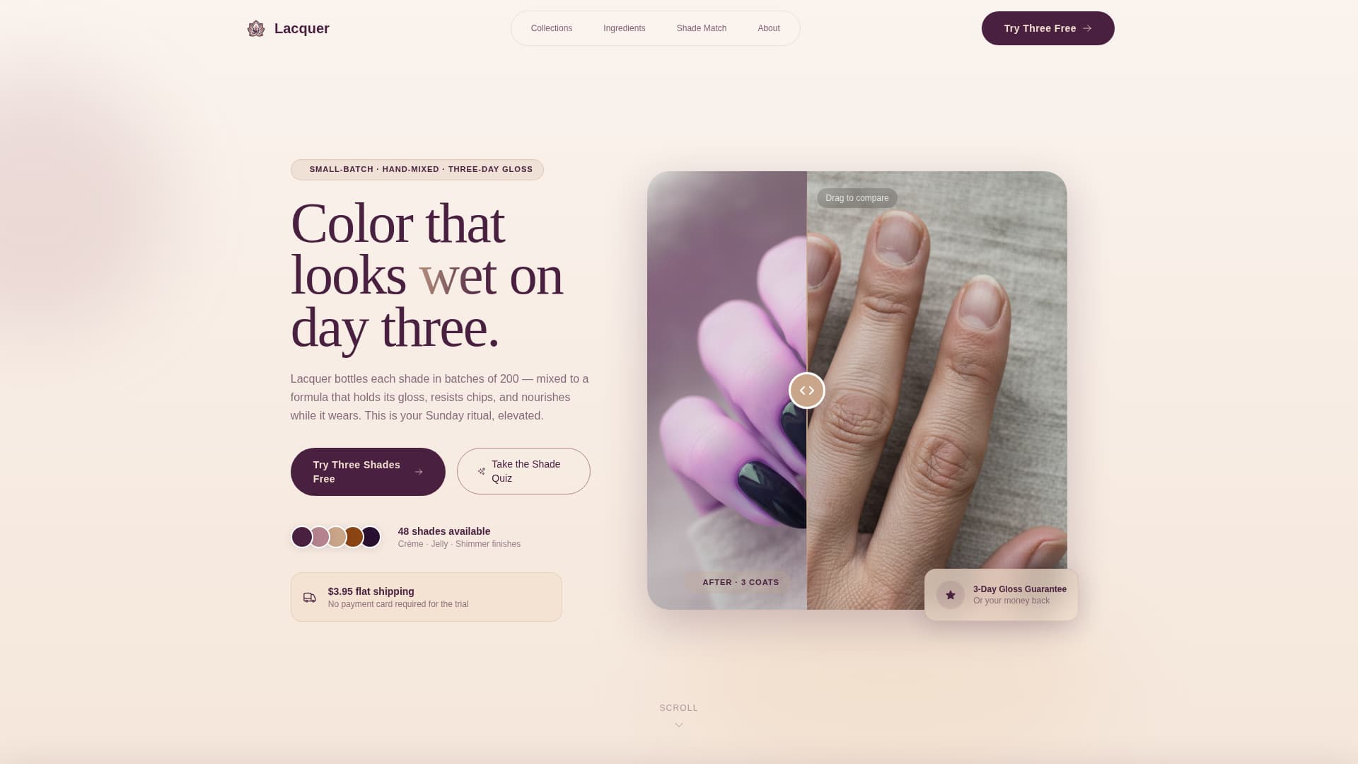 Beauty & Cosmetics Brand Specialist Blog Website Template