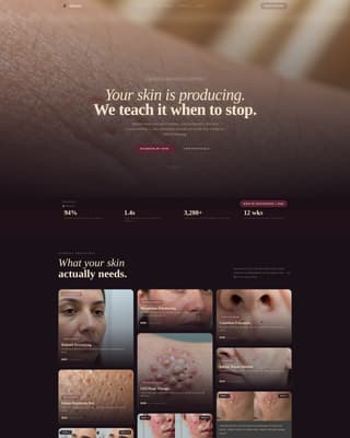 Oily Skin Beauty Booking Website Template