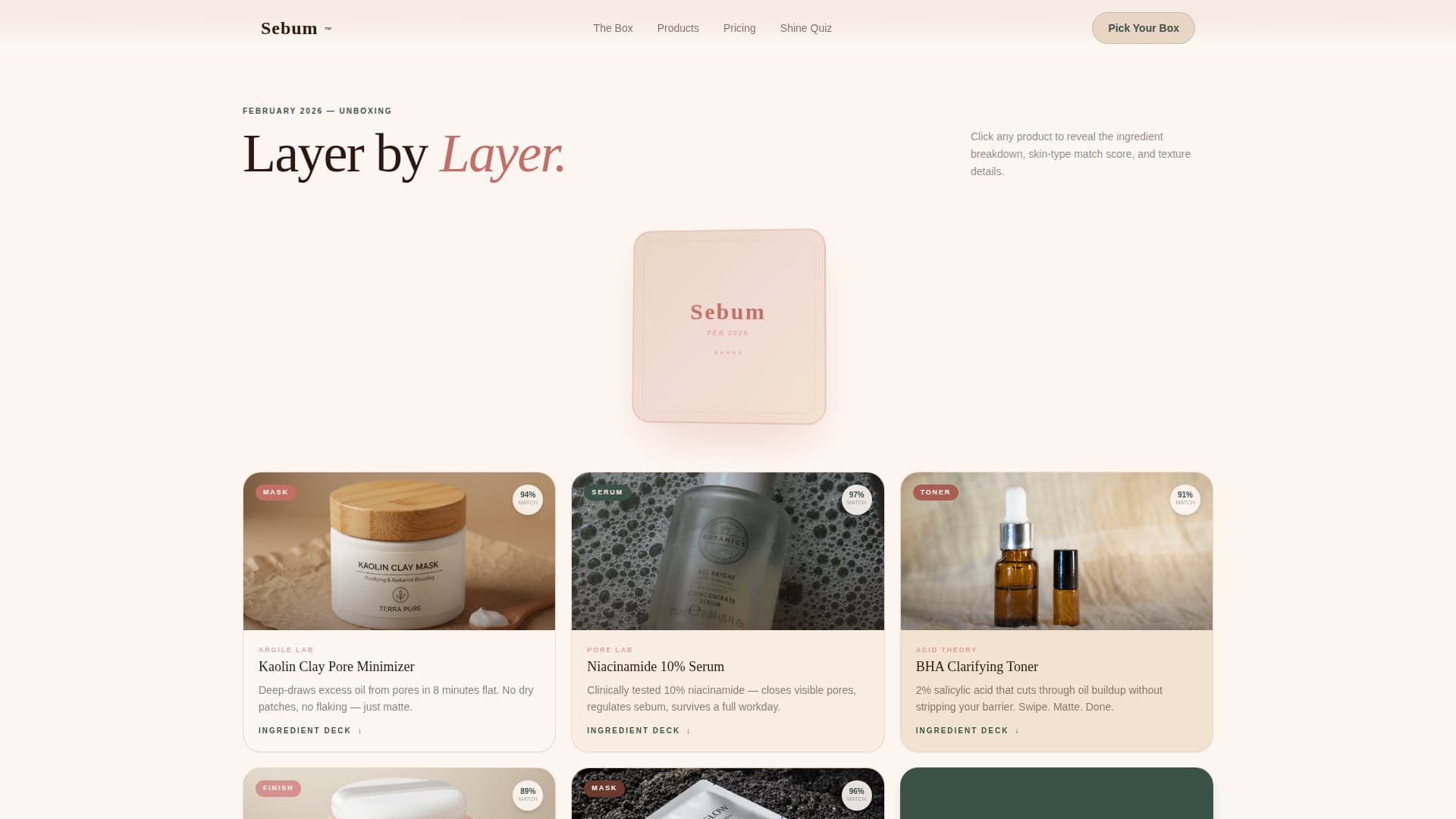 Oily Skin Beauty Professional Website Template